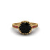 Black Diamond Milgrain Engagement Ring - Yara No. 52