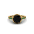 Black Diamond Milgrain Engagement Ring - Yara No. 22 image 3