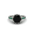 Black Diamond Milgrain Engagement Ring - Yara No. 24 image 3