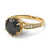 Black Diamond Milgrain Engagement Ring - Yara No. 7 image 3