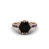Black Diamond Milgrain Engagement Ring - Yara No. 68