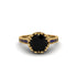 Black Diamond Milgrain Engagement Ring - Yara No. 67