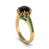 Black Diamond Milgrain Engagement Ring - Yara No. 22 image 1
