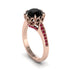 Black Diamond Milgrain Engagement Ring - Yara No. 53 image 1