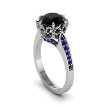 Black Diamond Milgrain Engagement Ring - Yara No. 69 image 1