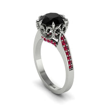 Black Diamond Milgrain Engagement Ring - Yara No. 54 image 1