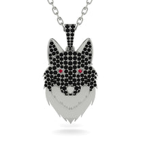 Black Diamond Wolf Spirit Pendant - Gabriel No. 42 image 1