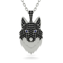 Black Diamond Wolf Spirit Pendant - Gabriel No. 45 image 1
