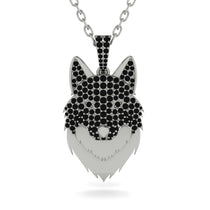 Black Diamond Wolf Spirit Pendant - Gabriel No. 39 image 1