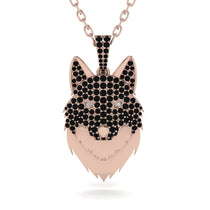 Black Diamond Wolf Spirit Pendant - Gabriel No. 32 image 1
