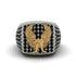 Black Diamonds Luxury Gold Eagle Ring - Sutton No. 24