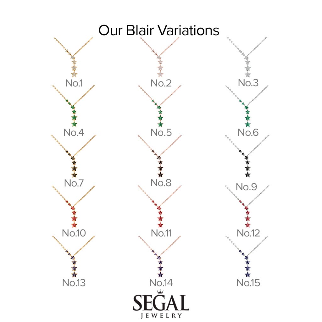 Gold Starry Night Necklace With Sapphire - Blair No. 13