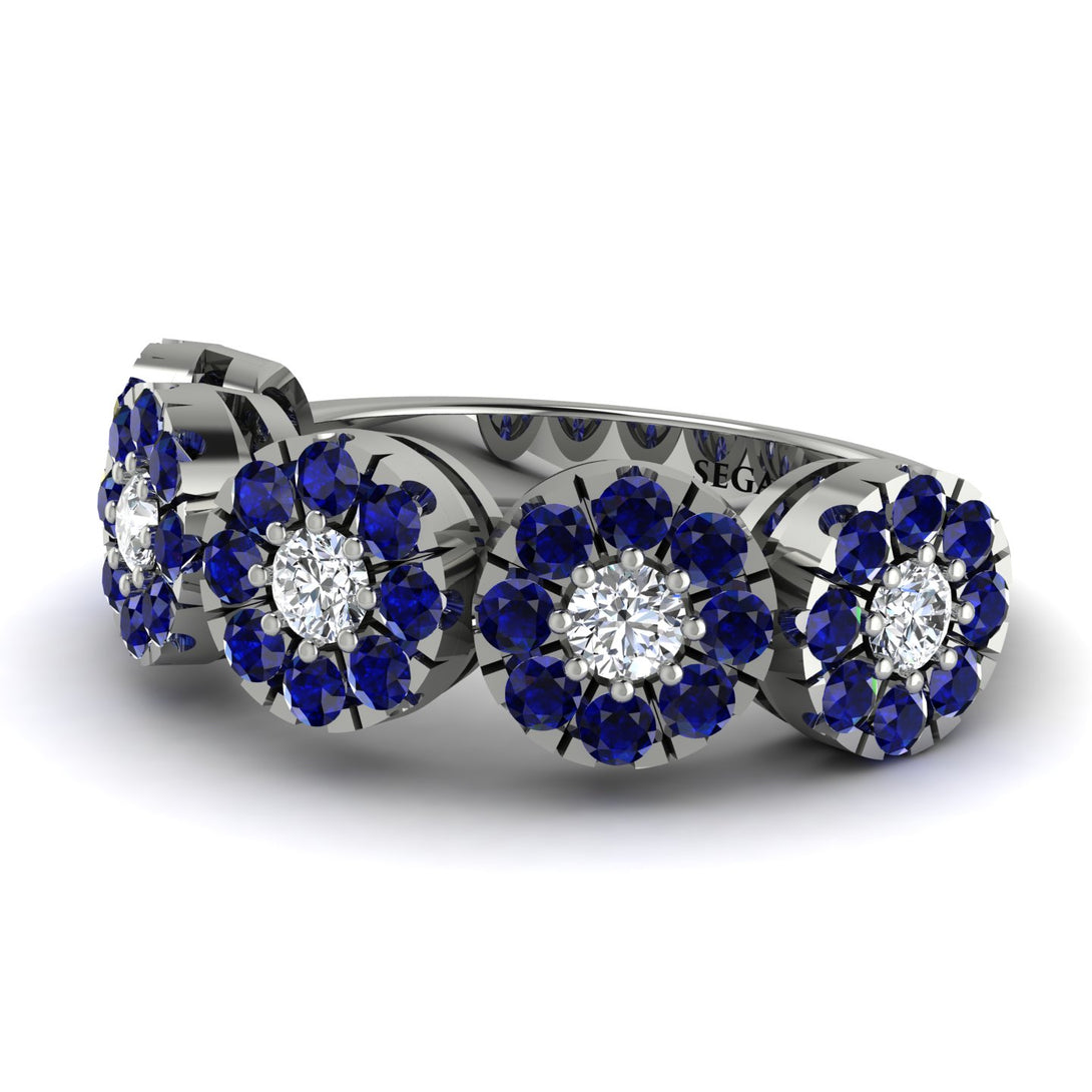 Diamond Blossom Of Eternity Wedding Ring - Yaretzi No. 63