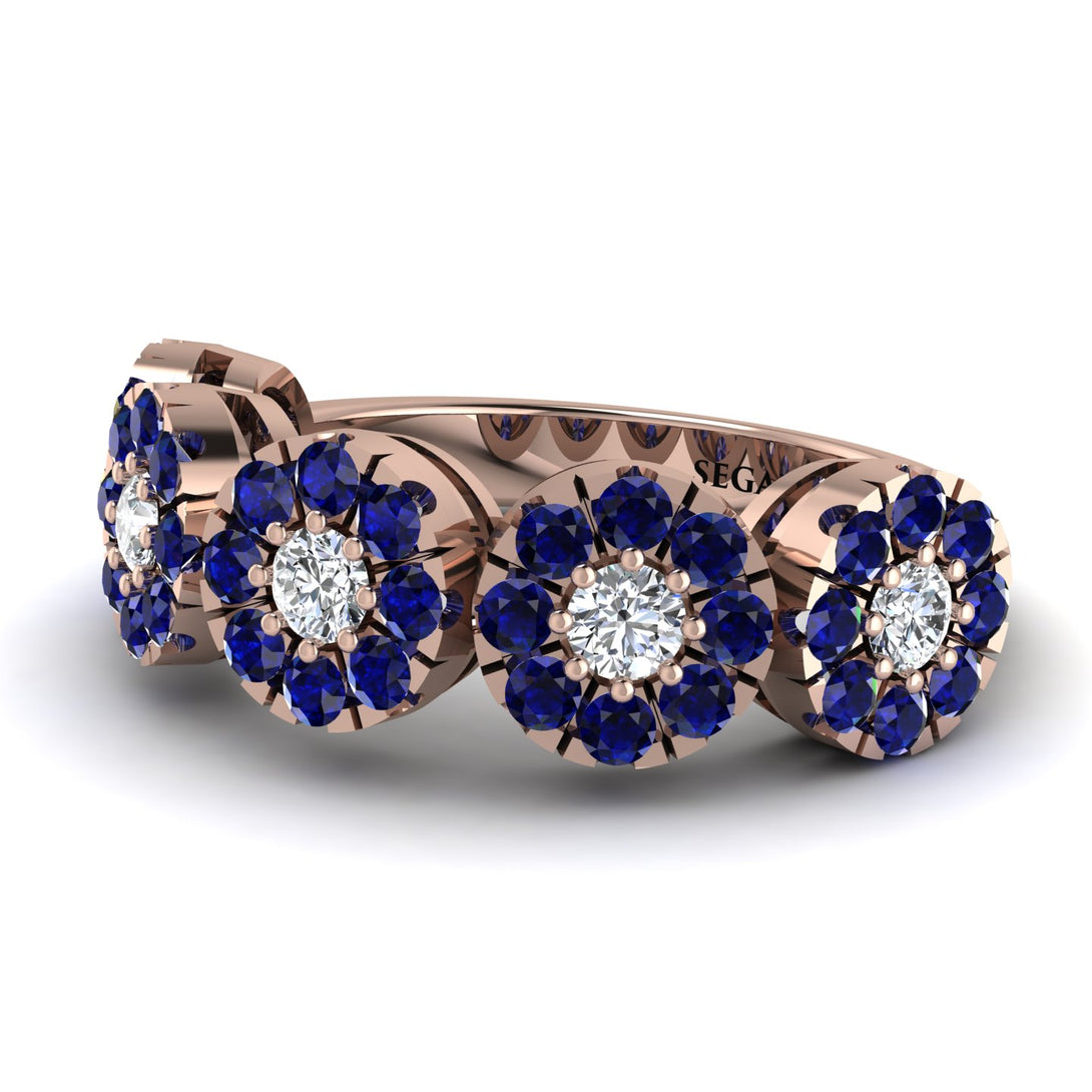 Diamond Blossom Of Eternity Wedding Ring - Yaretzi No. 62