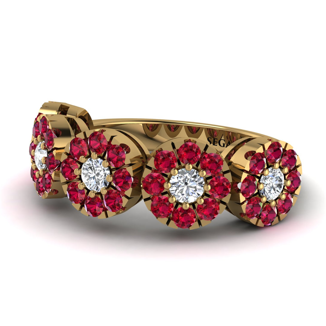 Diamond Blossom Of Eternity Wedding Ring - Yaretzi No. 46