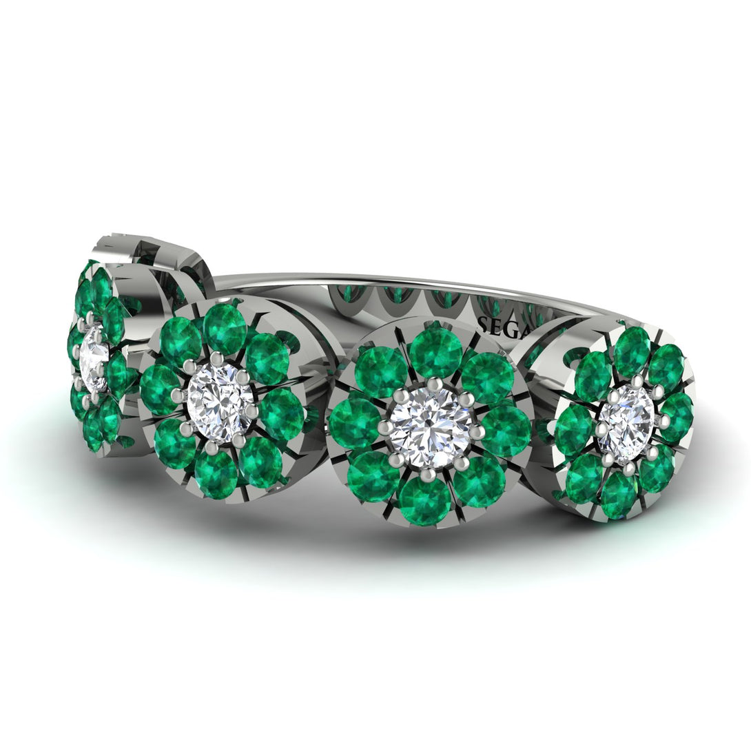 Diamond Blossom Of Eternity Wedding Ring - Yaretzi No. 18