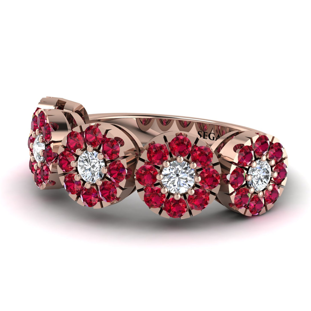 Diamond Blossom Of Eternity Wedding Ring - Yaretzi No. 47