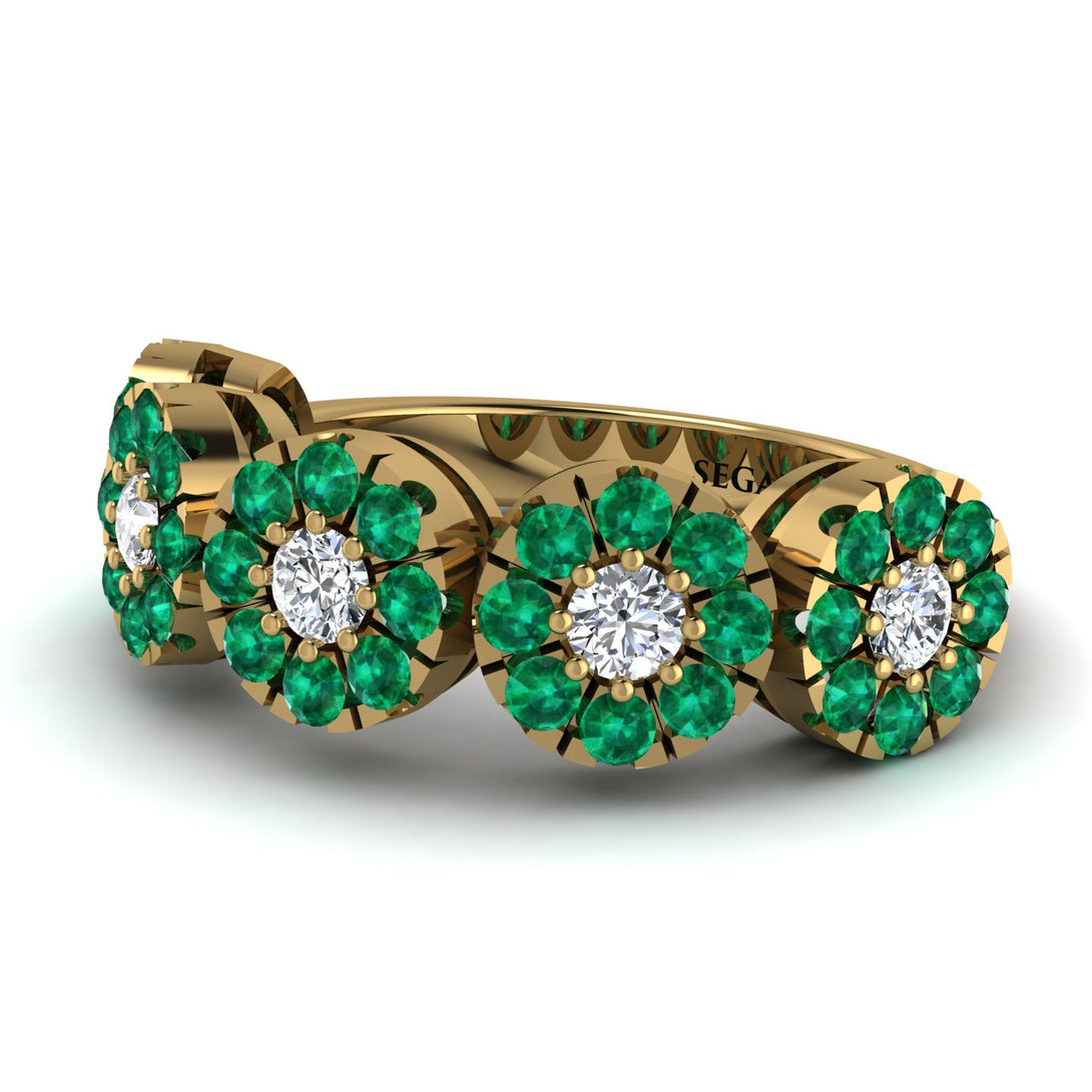 Diamond Blossom Of Eternity Wedding Ring - Yaretzi No. 16