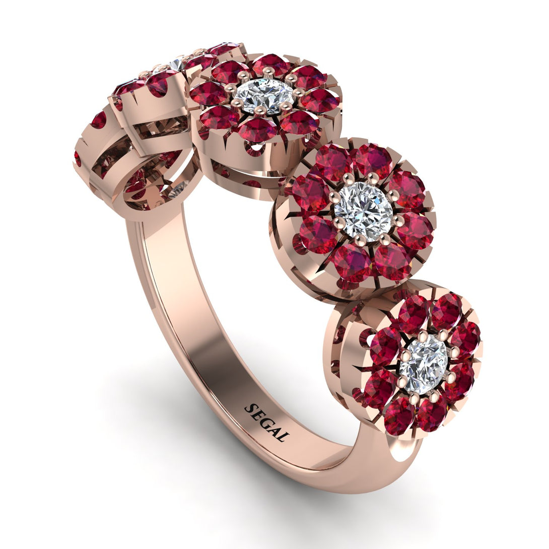 Diamond Blossom Of Eternity Wedding Ring - Yaretzi No. 47