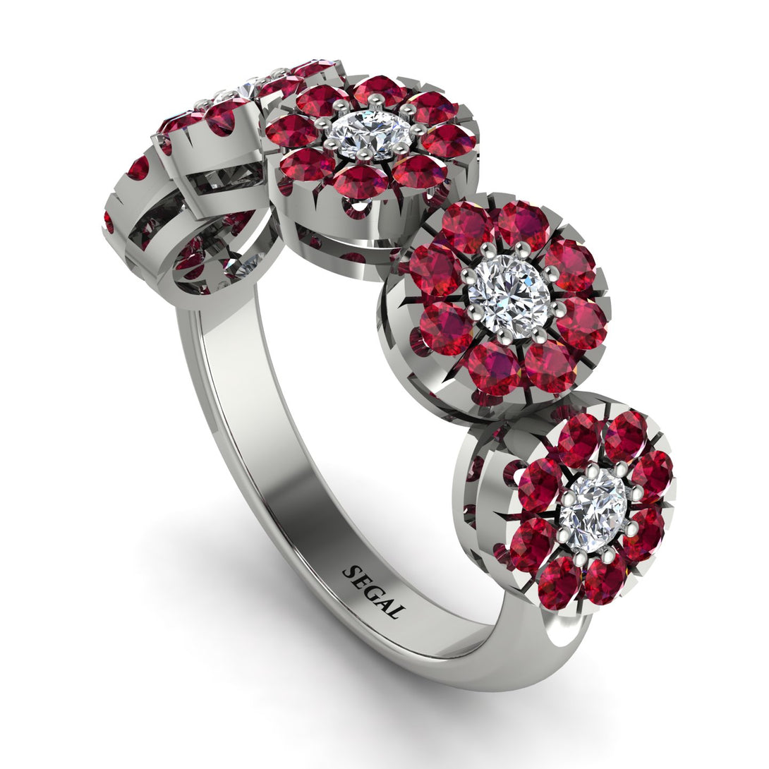 Diamond Blossom Of Eternity Wedding Ring - Yaretzi No. 48
