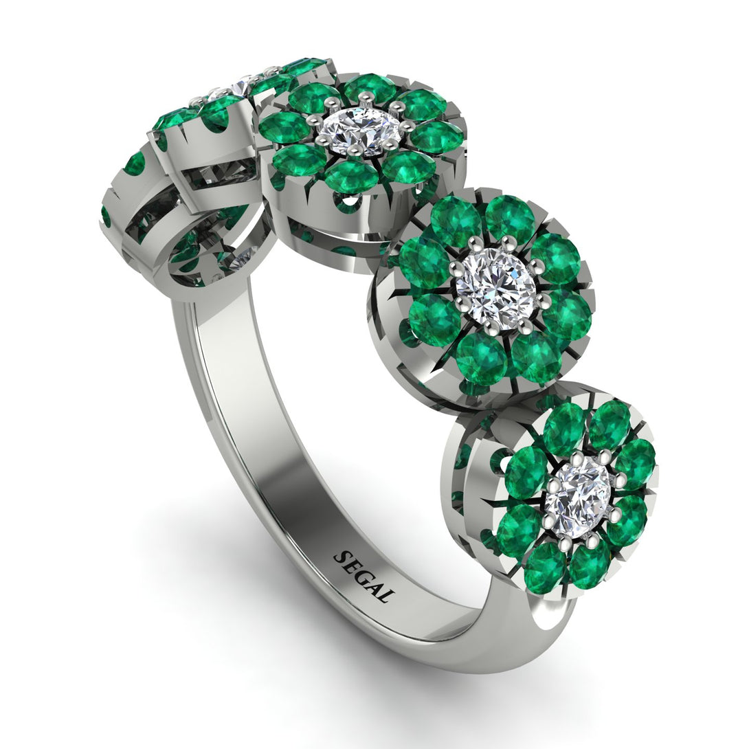 Diamond Blossom Of Eternity Wedding Ring - Yaretzi No. 18