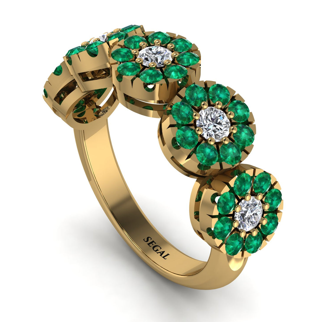 Diamond Blossom Of Eternity Wedding Ring - Yaretzi No. 16