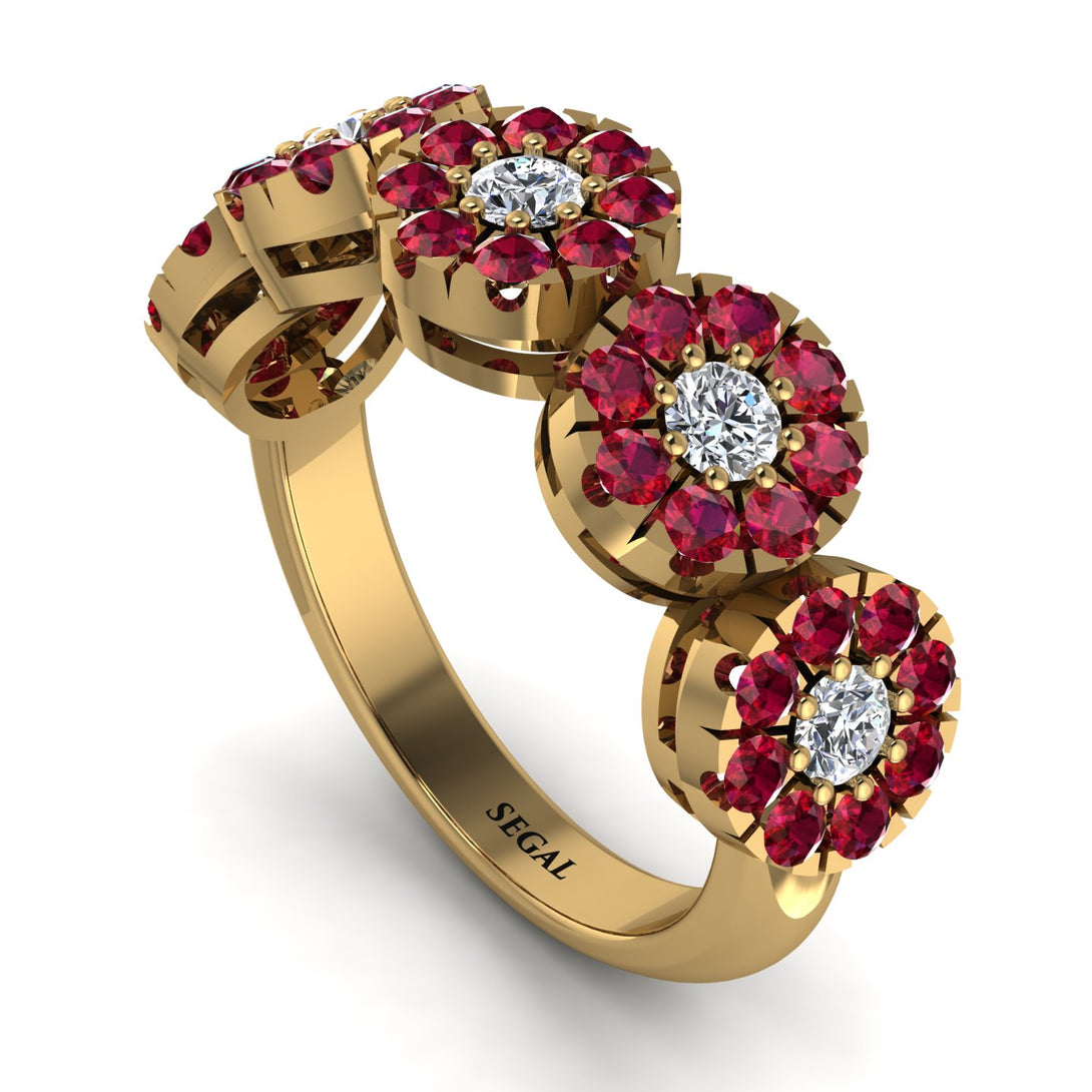 Diamond Blossom Of Eternity Wedding Ring - Yaretzi No. 46
