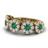 Emerald Blossom Of Eternity Wedding Ring - Yaretzi No. 4