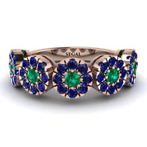 Emerald Blossom Of Eternity Wedding Ring - Yaretzi No. 65 image 1