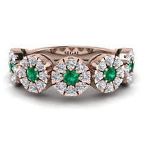 Emerald Blossom Of Eternity Wedding Ring - Yaretzi No. 5 image 1