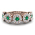 Emerald Blossom Of Eternity Wedding Ring - Yaretzi No. 5 image 1
