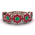 Emerald Blossom Of Eternity Wedding Ring - Yaretzi No. 50 image 1