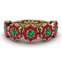 Emerald Blossom Of Eternity Wedding Ring - Yaretzi No. 49