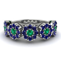 Emerald Blossom Of Eternity Wedding Ring - Yaretzi No. 66 image 1