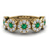 Emerald Blossom Of Eternity Wedding Ring - Yaretzi No. 4