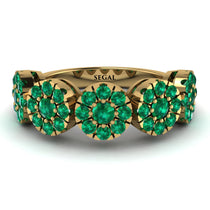 Emerald Blossom Of Eternity Wedding Ring - Yaretzi No. 19 image 1