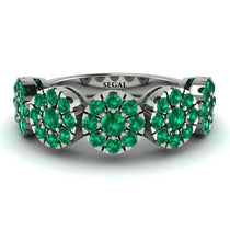 Emerald Blossom Of Eternity Wedding Ring - Yaretzi No. 21 image 1