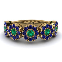 Emerald Blossom Of Eternity Wedding Ring - Yaretzi No. 64 image 1