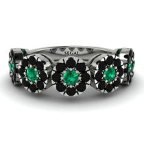 Emerald Blossom Of Eternity Wedding Ring - Yaretzi No. 36 image 1