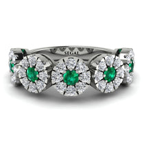 Emerald Blossom Of Eternity Wedding Ring - Yaretzi No. 6 image 1