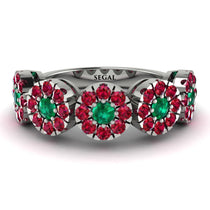 Emerald Blossom Of Eternity Wedding Ring - Yaretzi No. 51 image 1