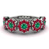 Emerald Blossom Of Eternity Wedding Ring - Yaretzi No. 51 image 1