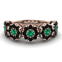 Emerald Blossom Of Eternity Wedding Ring - Yaretzi No. 35 image 1