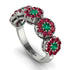 Emerald Blossom Of Eternity Wedding Ring - Yaretzi No. 51