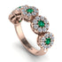 Emerald Blossom Of Eternity Wedding Ring - Yaretzi No. 5