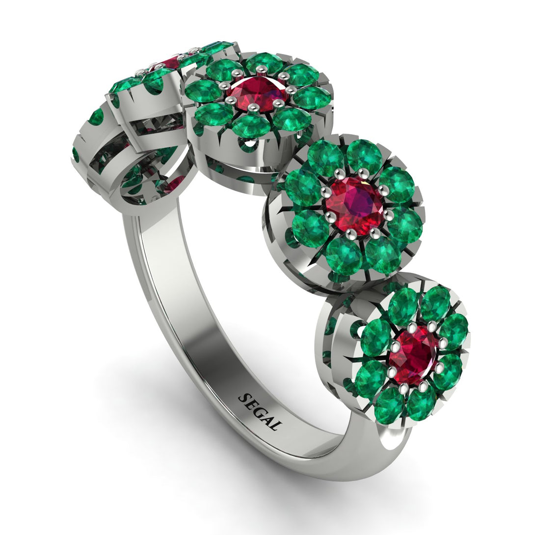 Ruby Blossom Of Eternity Wedding Ring - Yaretzi No. 27