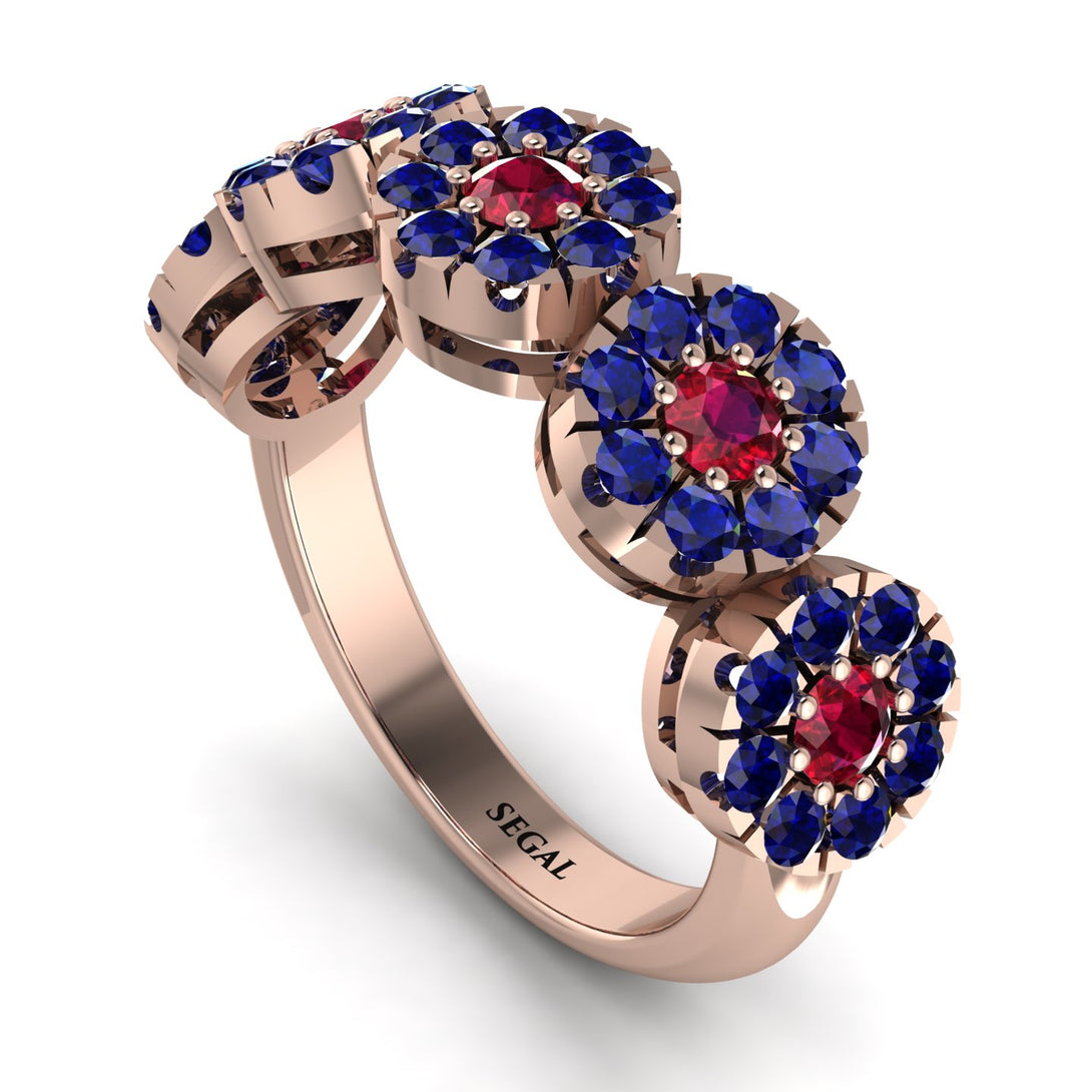 Ruby Blossom Of Eternity Wedding Ring - Yaretzi No. 71