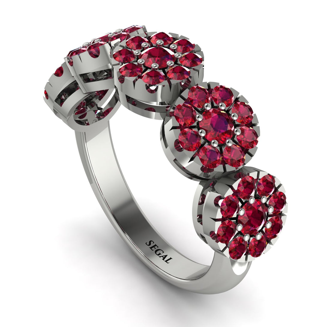 Ruby Blossom Of Eternity Wedding Ring - Yaretzi No. 57
