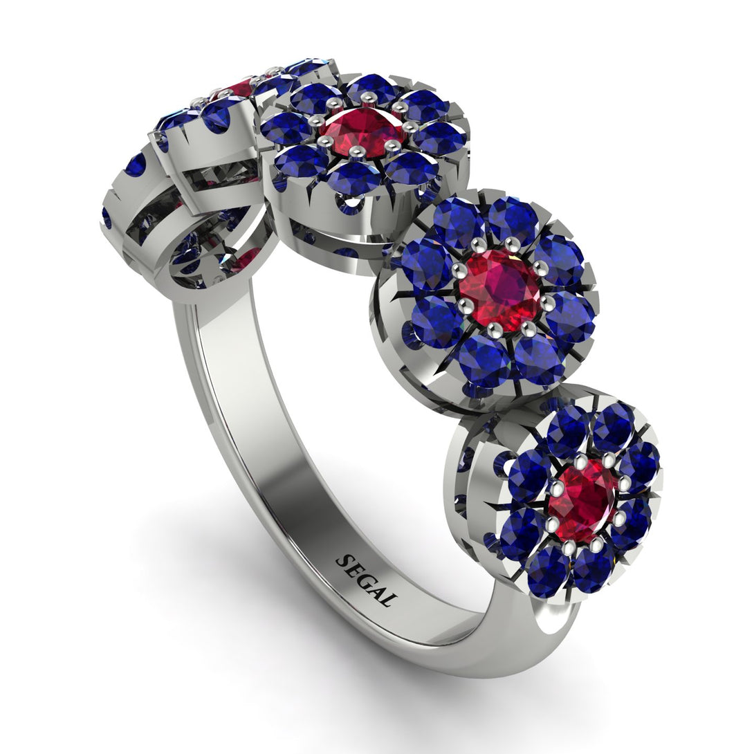 Ruby Blossom Of Eternity Wedding Ring - Yaretzi No. 72