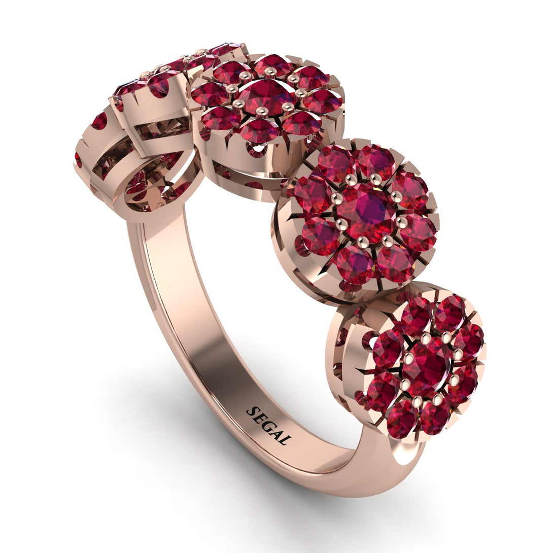 Ruby Blossom Of Eternity Wedding Ring - Yaretzi No. 56